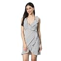 oxolloxo Glowrings Yellow Wrapped Beachwear Women Dress