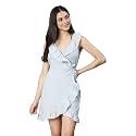 oxolloxo Glowrings Yellow Wrapped Beachwear Women Dress