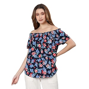 oxolloxo Gurff Floral Print Off-Shoulder Women top