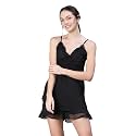 oxolloxo Hooked Printed Ruffled Women Nightwear Top