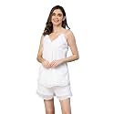 oxolloxo Hooked Printed Ruffled Women Nightwear Top