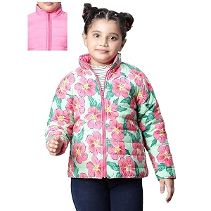 oxolloxo Kids Girl Floral Print Zip Lined