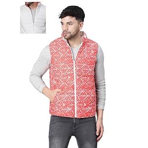 oxolloxo Mens Aztec Print Zip Lined Sleeveless