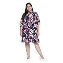 oxolloxo Plus Size Printed Tie Knot Dress