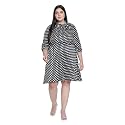 oxolloxo Plus Size Printed Tie Knot Dress