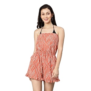 oxolloxo Scoure Printed Off -Shoulder Women Beachwear