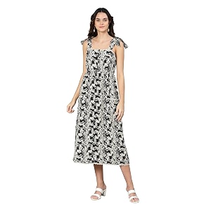 oxolloxo Truffle Orange Printed Women Long Dress