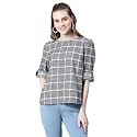 oxolloxo Women39s Checked Regular Fit Blouson
