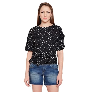 oxolloxo Womens Cotton Short Sleeve Check Top