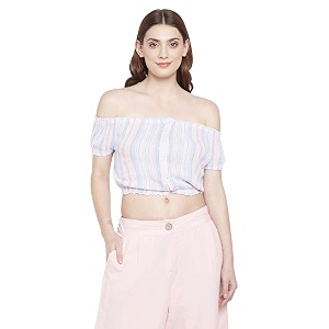 oxolloxo women39s striped regular fit shirt s19240wbl003_multicolour