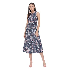 oxolloxo Womens Cotton Tunic Knee-Length Dress