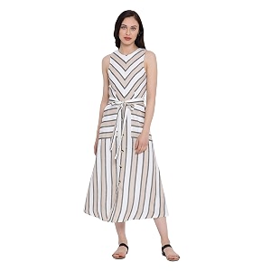 oxolloxo Womens Cotton Tunic Knee-Length Dress