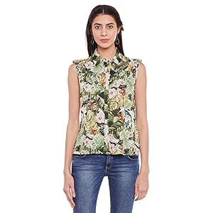 oxolloxo Womens Floral Regular Fit Shirt