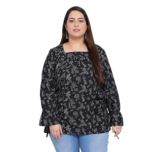 oxolloxo Women Boat Neck Long Sleeves Printed