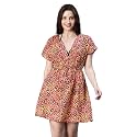 oxolloxo Women Elasticated Tie-Knot Beachwear Kaftan