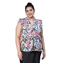 oxolloxo Women Plus Size Floral Print Ruffled