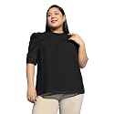 oxolloxo Women Plus Size Round Neck Short