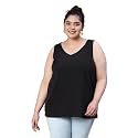 oxolloxo Women Plus Size Sleevless Round Neck