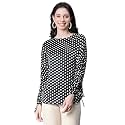 oxolloxo Women Polka Print Round Neck Long