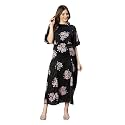 oxolloxo Women Polyester Flared Puff Sleeves Floral