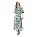 oxolloxo Women Polyester Flared Puff Sleeves Floral