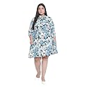 oxolloxo Plus Size Printed Tie Knot Dress