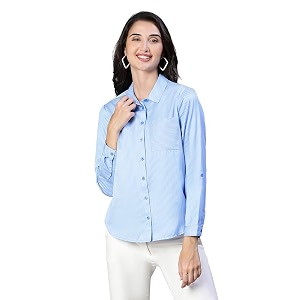 oxolloxo Women Soild Collared with Chect Pocket