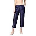 oxolloxo Women Soild Dupion Silk Elasticated Pant