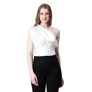 oxolloxo Women Solid Elasticated One-Off Shoulder Satin