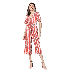 oxolloxo Women Stripe Floral Print Tie-Knotted
