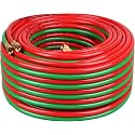 Oxygen Acetylene Hose 1/4-Inch x 100FT with 9/16"-18 B Fitting for Welding