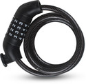 OXYGEN Combination Cycle Lock Cable with 4-Digit Resettable Code & Vinyl Coating Bicycle Lock