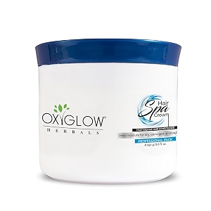 oxyglow herbals hair spa cream 250g  fruit enzyme hair conditioner with olive oil almond oil amp aloe vera  deep moisturizing hair spa for dry damaged amp straightened hair  professional salon pack
