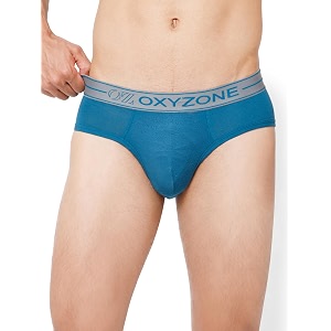 OXYZONE Mens Modal Solid Brief with Sweat-Absorbent