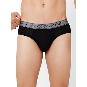 OXYZONE Mens Modal Solid Brief with Sweat-Absorbent