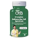 OYB B Complete Vitamin B Complex Tablets | Full Spectrum B Vitamins for Energy, Brain Function & Metabolism Support | Daily Nutritional Supplement | 30 Tablets