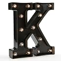Oycbuzo Light up Letters LED Letter Black Alphabet Letter Night Lights for Home Bar Festival Birthday Party Decorative