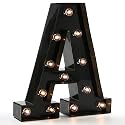 Oycbuzo Light up Letters LED Letter Black Alphabet Letter Night Lights for Home Bar Festival Birthday Party Decorative