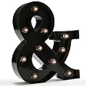 Oycbuzo Light up Letters LED Letter Black Alphabet Letter Night Lights for Home Bar Festival Birthday Party Decorative