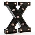 Oycbuzo Light up Letters LED Letter Black Alphabet Letter Night Lights for Home Bar Festival Birthday Party Decorative