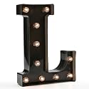 Oycbuzo Light up Letters LED Letter Black Alphabet Letter Night Lights for Home Bar Festival Birthday Party Decorative