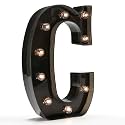 Oycbuzo Light up Letters LED Letter Black Alphabet Letter Night Lights for Home Bar Festival Birthday Party Decorative