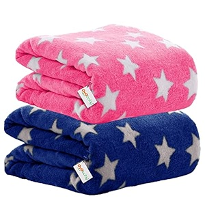 oyo baby blanket for kids - pack of 2  baby blanket for 0-2 years  all season flannel swaddle sleeping bag  baby gift  new born baby essentials  dark blue amp pink