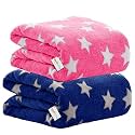 OYO BABY Blanket for Kids - Pack of 2 | Baby Blanket for 0-2 Years | All Season Flannel Swaddle Sleeping Bag | Baby Gift | New Born Baby Essentials | Dark Blue &amp; Pink