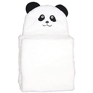 oyo baby newborn 3-in-1 swaddle blanket with animal hood  soft all-season blanket for 012 months 84x80cm skin-friendly white panda design perfect baby shower gift
