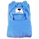 OYO BABY Newborn 3-in-1 Swaddle Blanket with Animal Hood – Soft All-Season Kids Blanket for (0–12 Months, 84x80cm), Skin-Friendly, Blue Bear Design, Perfect Baby Shower Gift