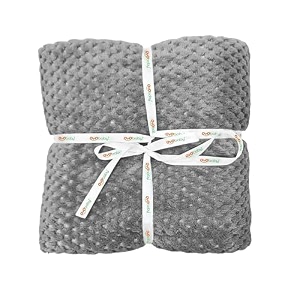 oyo baby baby blanket for newborns - blanket for new born baby baby blanket for 0-2 years  soft fleece hooded wrapper lightweight swaddle  baby gift  100 cm x 70 cm grey