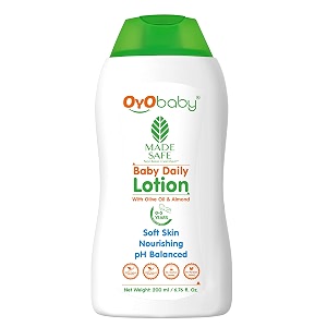 oyo baby baby lotion for new born babies - 200ml with olive oil amp almond  gentle baby lotion for baby39s soft skin  body lotion for kids  hypoallergenic no sulphates no parabens