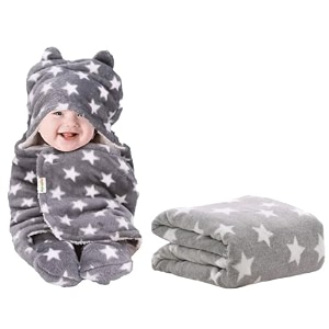 oyo baby new born super soft baby blanket for baby 100cm x 75cm star blue fleece lightweight baby blankets new born babies  pack of 1 super soft baby wrapper baby sleeping bag
