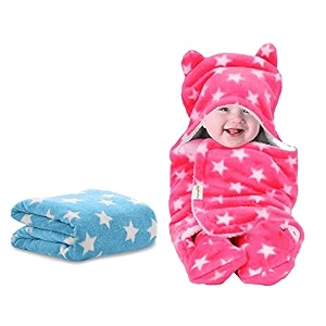 oyo baby squre blankit blue square  pink hooded